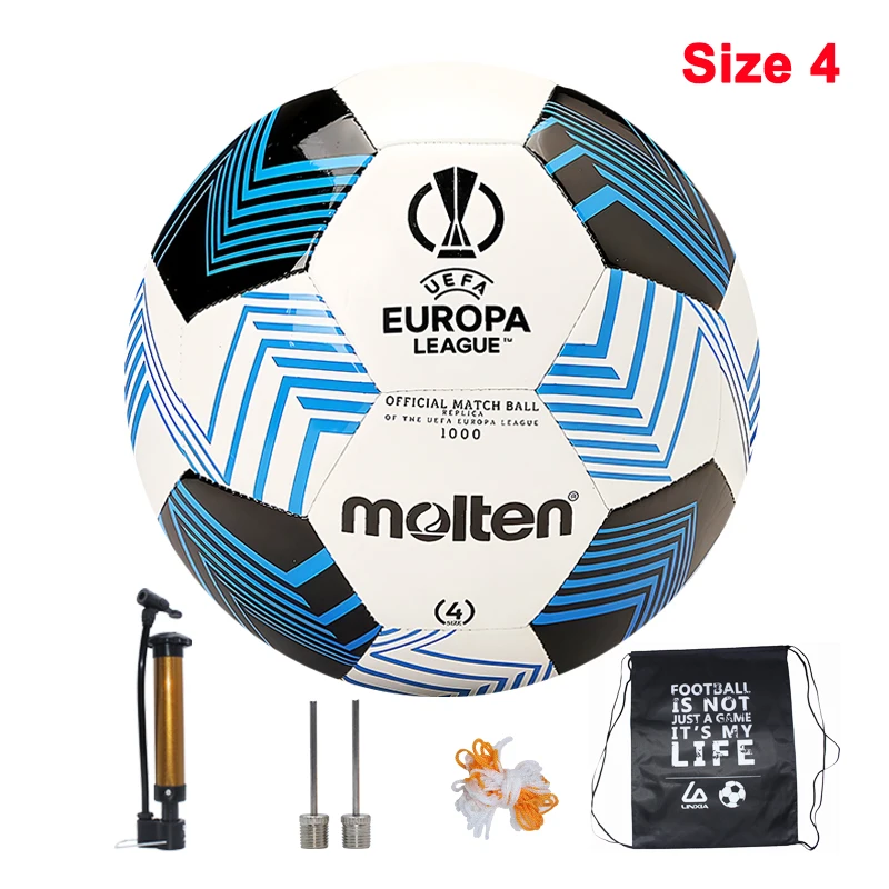 thumbnail image 1 of Balones de fútbol originales Molten, tamaño 5, tamaño 4, material de TPU, cosidos a máquina, para deportes al aire libre, fútbol, entrenamiento, partidos, liga, 1 of 5