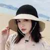 Summer Women Bucket Hat UV Protection Sun Hats Soft Foldable Wide Brim Outdoor Beach Hat Panama Cap 3