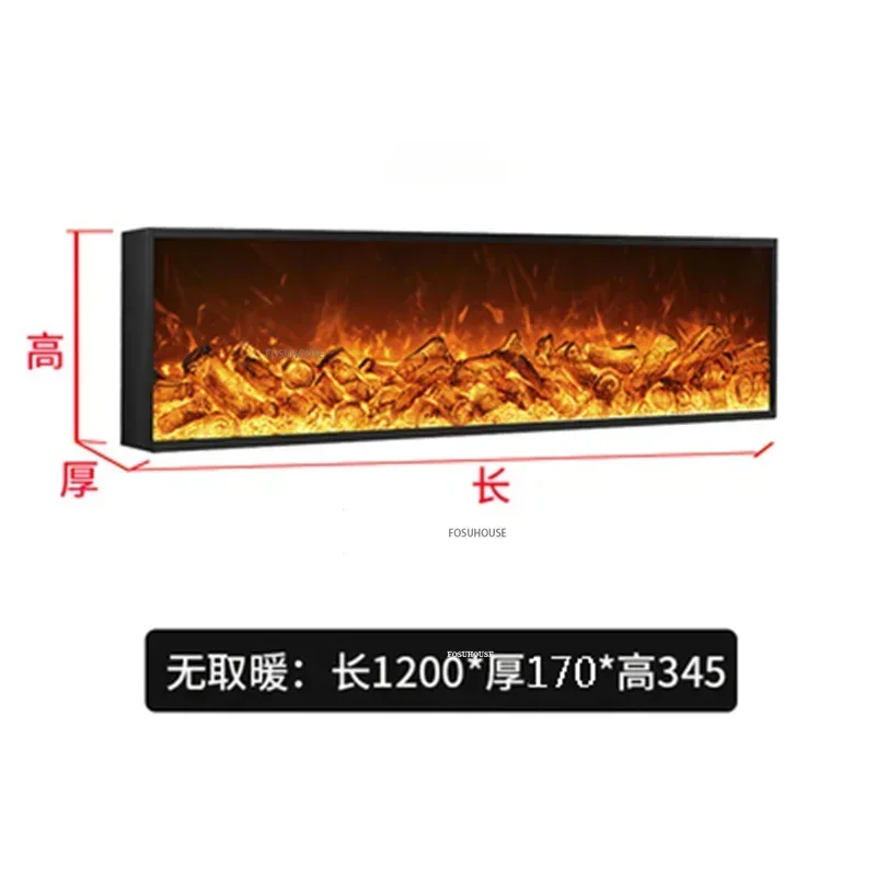 European Retro LED simulation flame Living Room Fireplace Electronic Fireplace Modern home Embedded TV Cabinet Decorative Heater