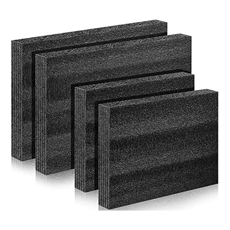 

4 Pcs Foam Packing Foam Inserts Black Foam Sheets For Cases Tool Foam Black Foam Sheet For Packaging And Crafts