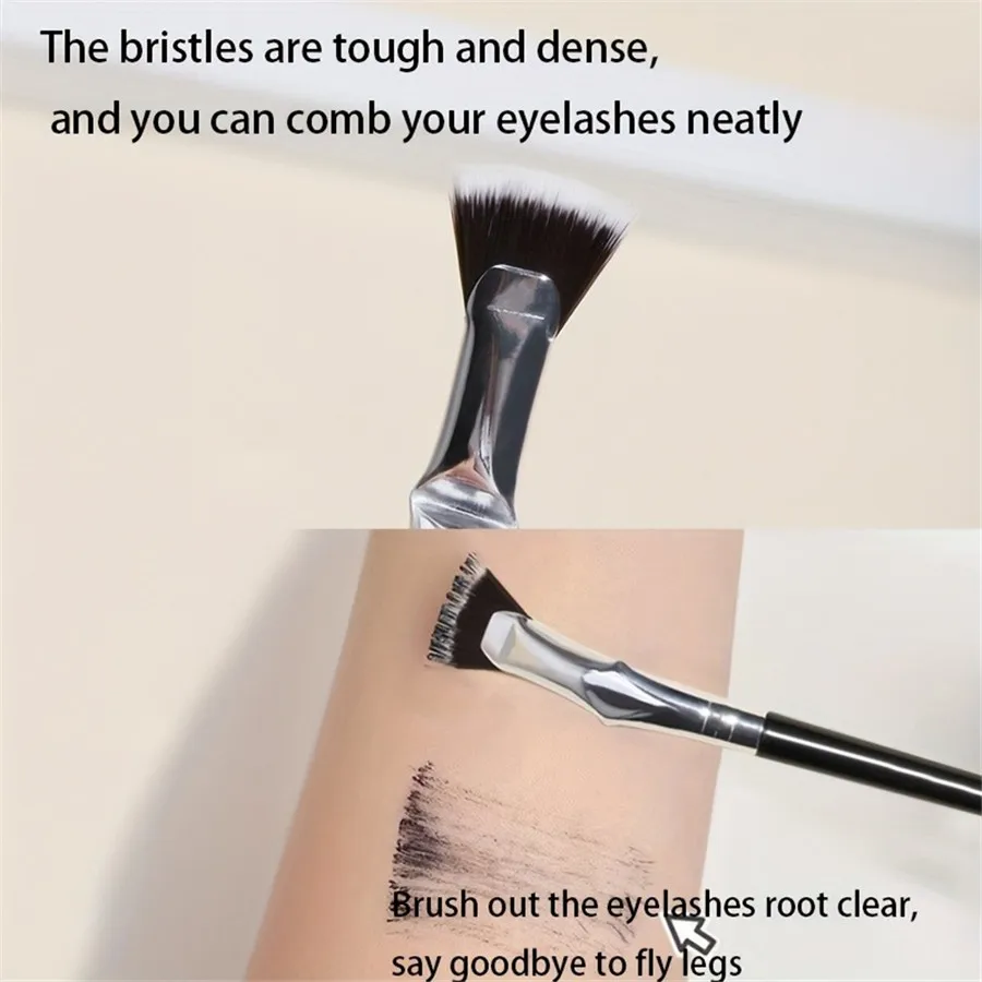 1pc Professional Mascara Fan Brush for Natural Lift - Smudge-Proof & Clump-Free Application, Alcohol-Free, No Batteries Required
