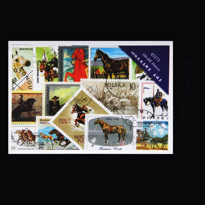 Horse Pony Topic Stamps 50 100 Pcs/lot Original Postage Stamp with Postmark Good Condition All Different Froms World