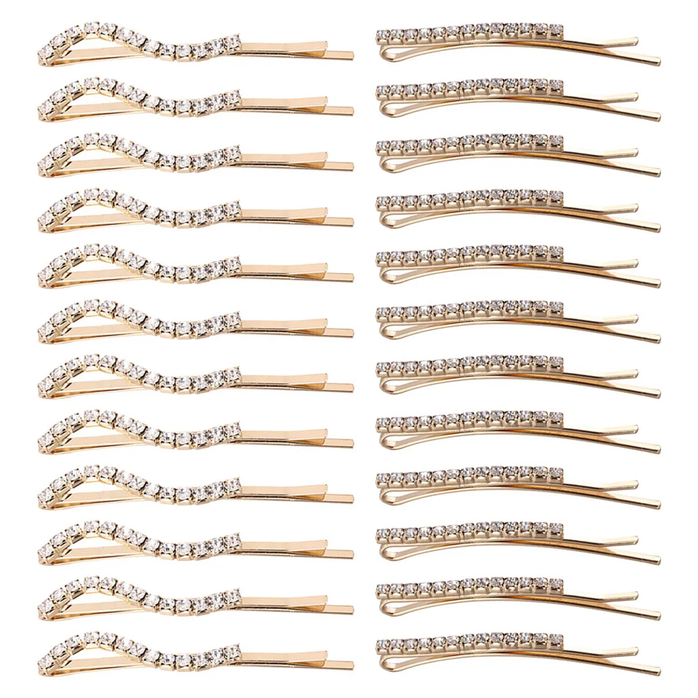 

24pcs Rhinestone Hairpins Women Bobby Pins Sparkle Hair Clips Hair Barrettes