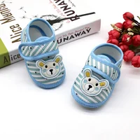 Summer Baby First Walker  Cartoon Cotton Shoes Bear Pattern Stripes Casual Sneakers Newborn Soft Sole Toddler Shoes 0-18M 4