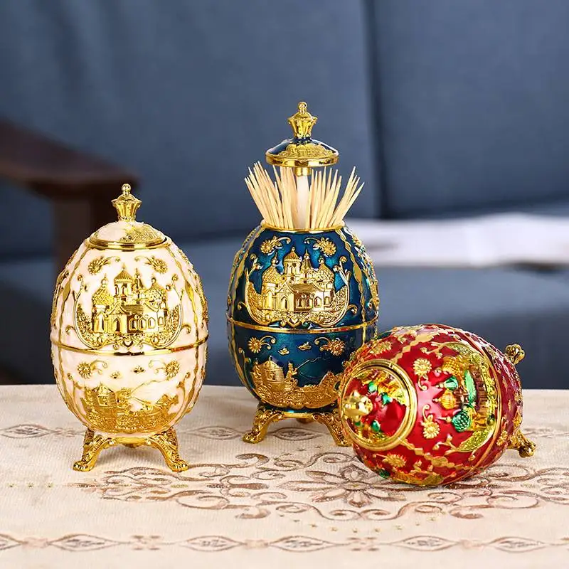 편리한 패션 금속 레트로 이쑤시개 거치대 이쑤시개 거치대, 유럽 자동 이쑤시개 거치대, 홈 스토리지 장식