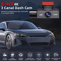 E-ACE 3 canaux 4K Dashcam boîte noire enregistreur vidéo caméra cabine infrarouge Support WIFI GPS Vision nocturne Mode de stationnement voiture Dvr 2