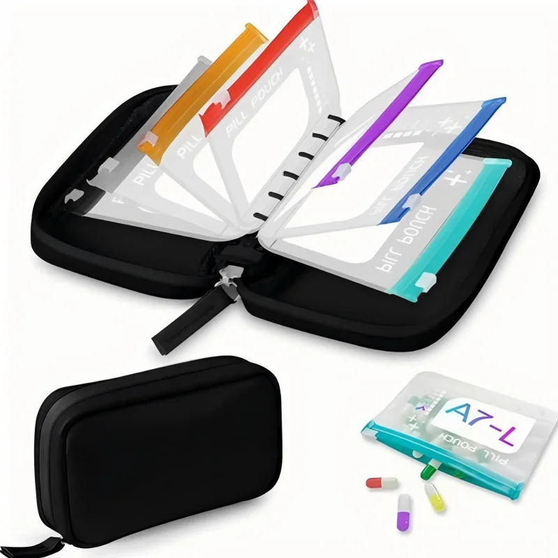 Waterproof Weekly Pill Organizer and Travel Medicine Storage Case
