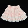 Summer Sweet Bow Lolita Cake Skirts Womens Kawai Lace Ruffles Pleated Skirt Girl Japan Elegant High Waist A-Line Y2k Short Skirt 1