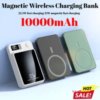 10000mAh Portable Magnetic Power Bank Fast Wireless Charger  for Iphone 12 13 14 Pro Max Macsafe External Auxiliary Battery Pack 2