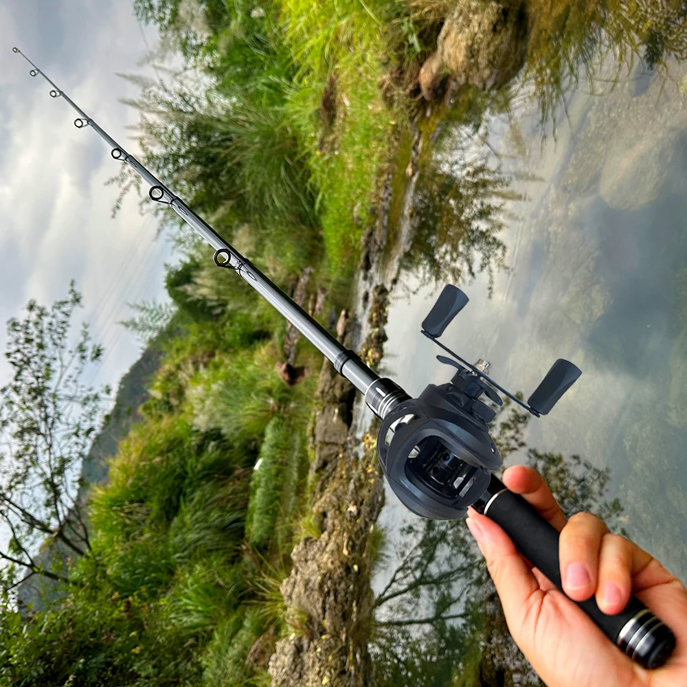 Canna da Pesca Telescopica Portatile 1.5-2.4m con Mulinello 18+1BB - immagine 6