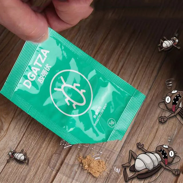 6 db/Sok Hatékony Csótány Csapda Csali Por Fogó Gyilkos Gyógyászat Rovar Elutasítja A Kártevőirtást