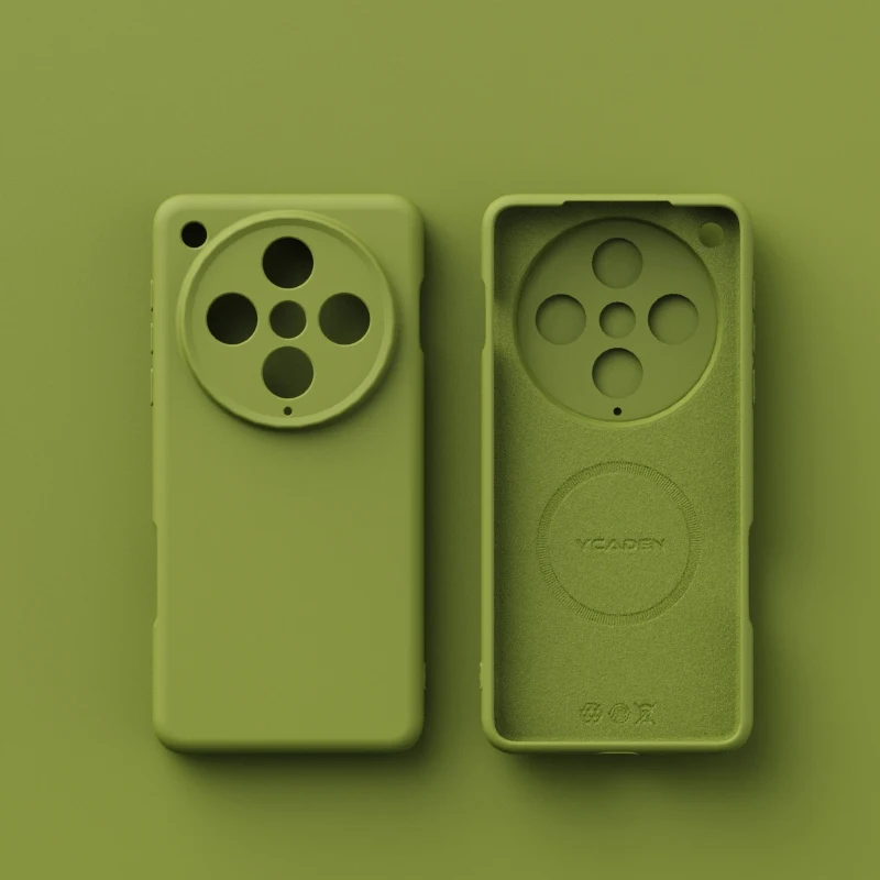 Magnetic Matte Soft Silicone Case with Velvet Finish and Camera Protection