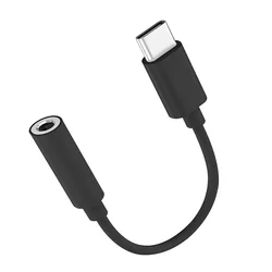 USB - C to 3.5mm HiFi Audio Adapter - Premium Sound Quality Dongle (Black1pcs)