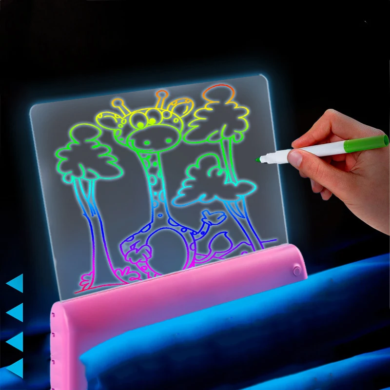 

3D Drawing Board Toys Set Colorful Magic Fluorescent Drawing Board Graffiti Montessori Art Educational Kids Toys Christmas Gifts
