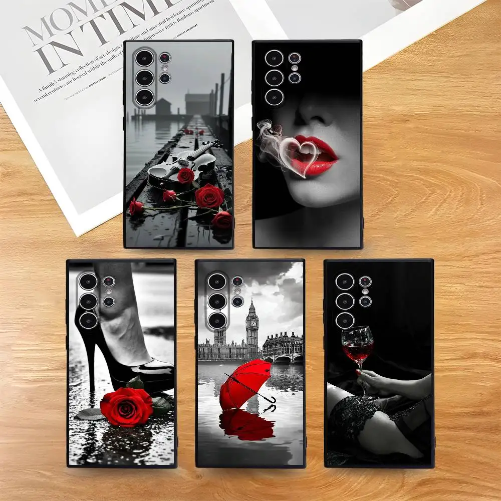 Elegant Floral Art Phone Case - Frosted Non-Slip Soft Cover
