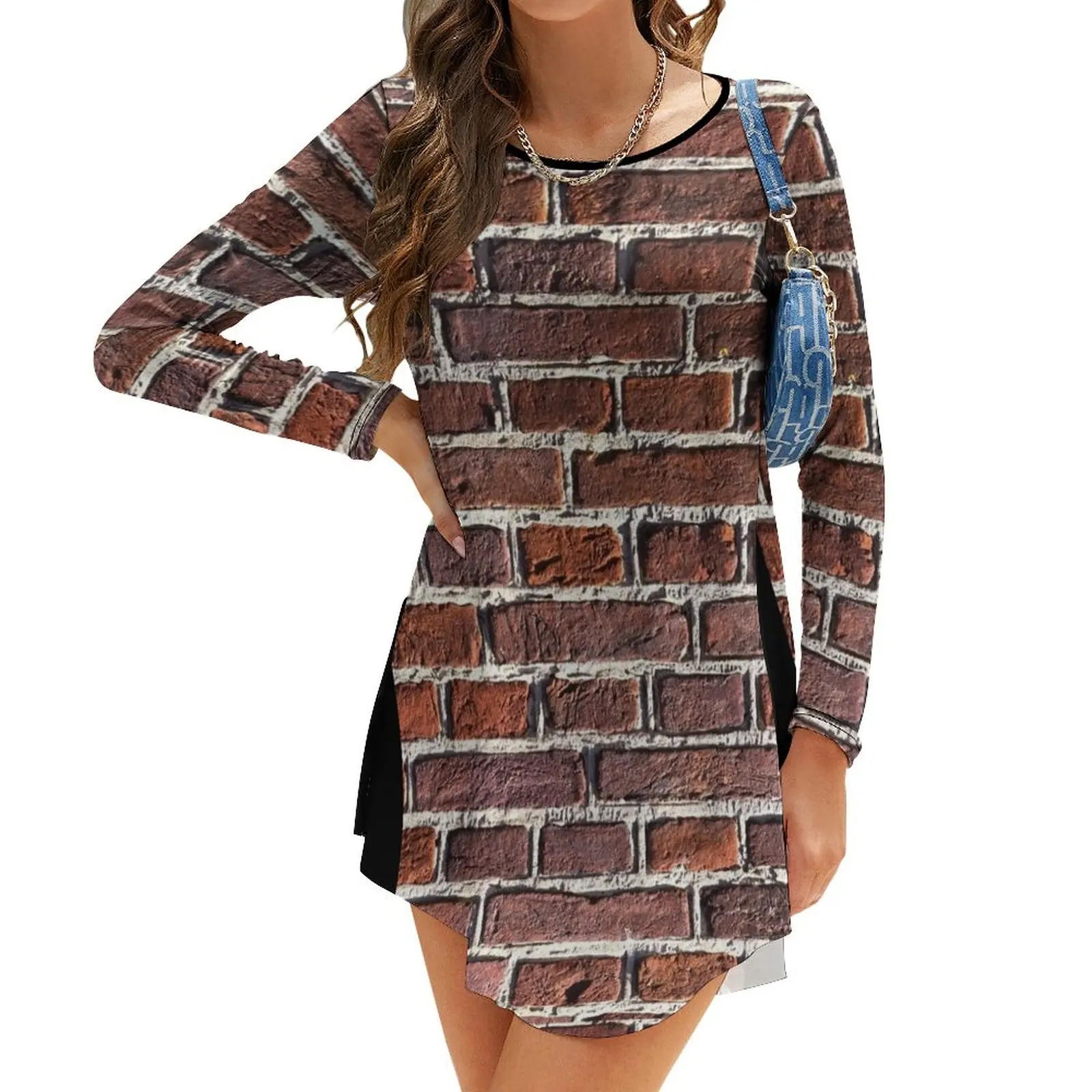 

Red Bricks Long-Sleeve Dress Long dresses party dresses woman