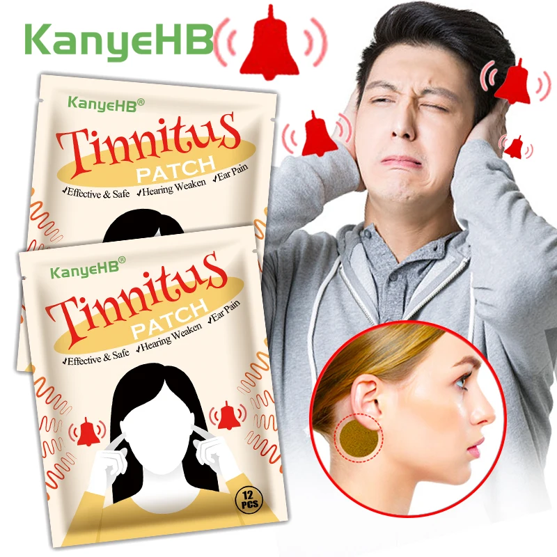 

24pcs=2bags Tinnitus Herbal Patches Medical Plasters Hearing Loss Otitis Media Ear Pain Relief Stickers Tinnitus Patch A1806