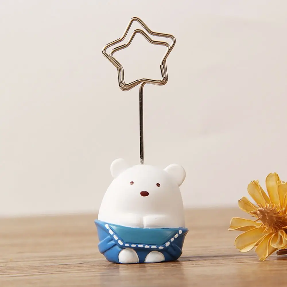 귀엽고 창의적인 동물 수지 메시지 홀더, 사무실 책상 장식, 귀여운 장식품, 메시지 홀더, 사진 홀더