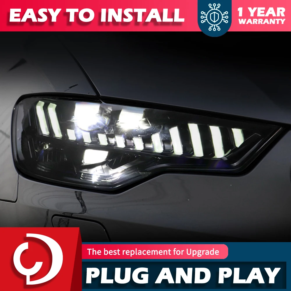 AKDLEDDRLHeadlightForAudiA6C720122015UpgradeNewestA7Design