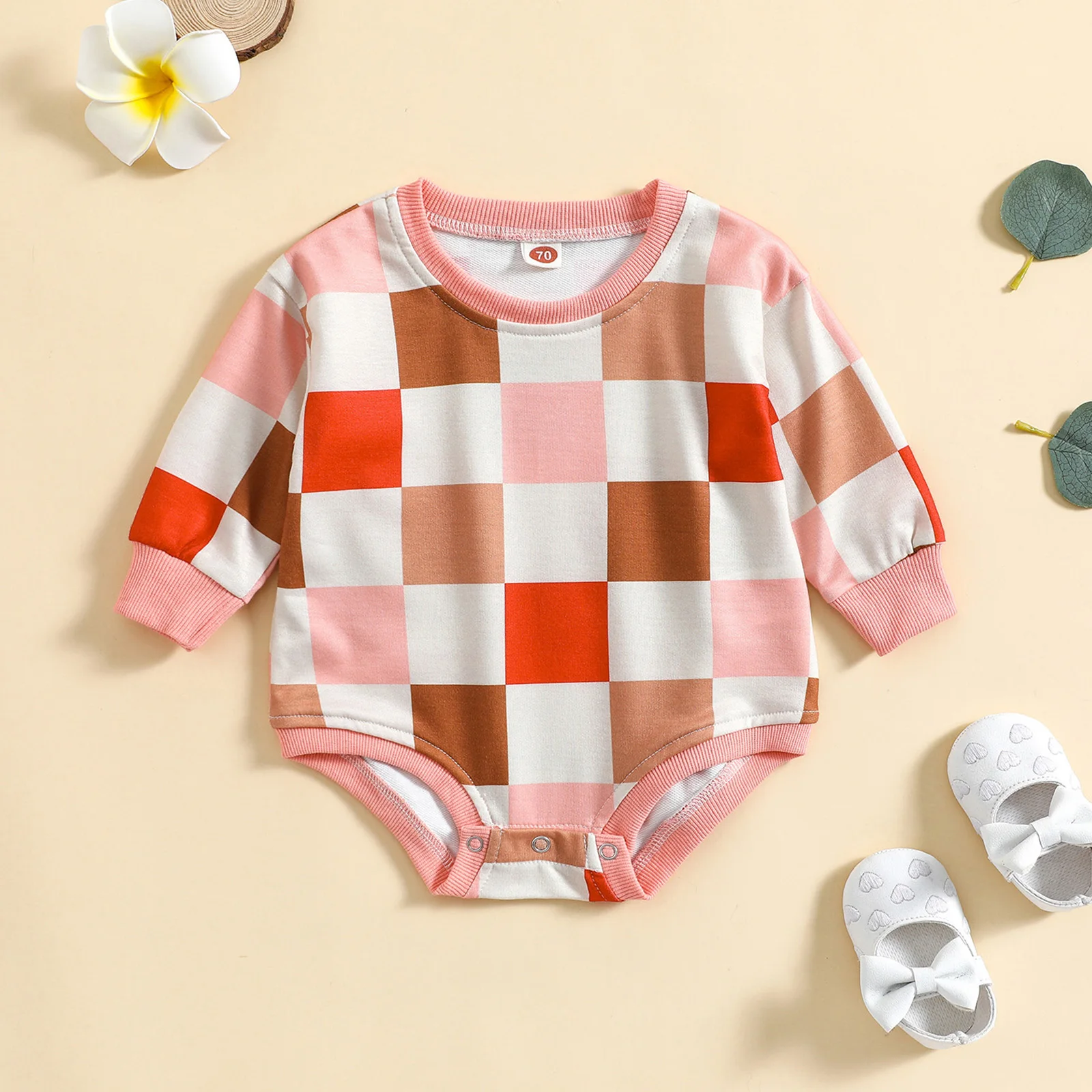 Focusnorm 024m Autumn Baby Girls Boys Romper Long Sleeve Colorful