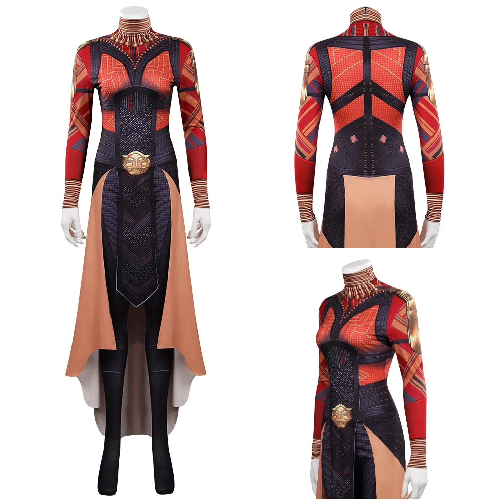 

Adult Women Wakanda Forever Okoye Cosplay Costume Jumpsuit Outfits Halloween Carnival Suit