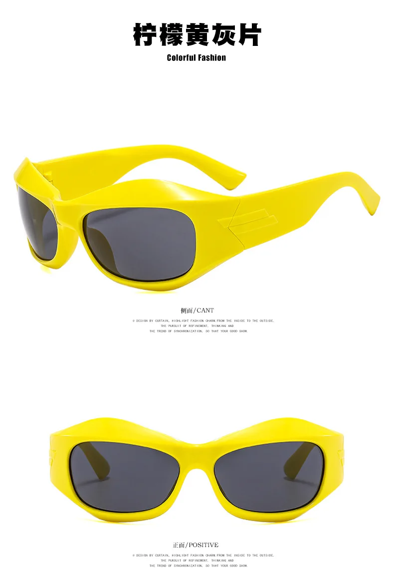 Fashion Irregular Hip Hop Sunglasses Women Men New Brand Punk Sun Glasses for Men Y2K Vintage Outdoor Shades Goggles