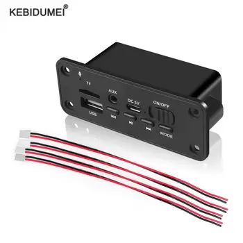차량용 블루투스 5.0 MP3 WMA 디코더 보드 오디오 모듈, USB AUX TF 라디오, 무선 FM 수신기, DC 5V MP3 플레이어, 2x3 W 앰프
