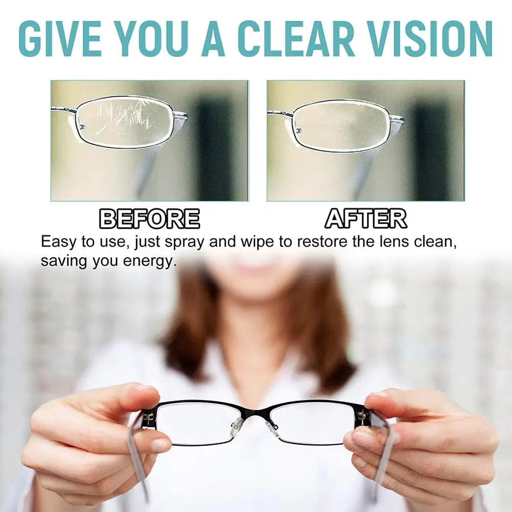 Glasses Lens Cleaner Eyeglass Scratch Removal Spray Lens Fingerprints Dust Oil Cleaner Household Anti Fog Glass Repair Liquid glass cleaner,glasses lens cleaner spray