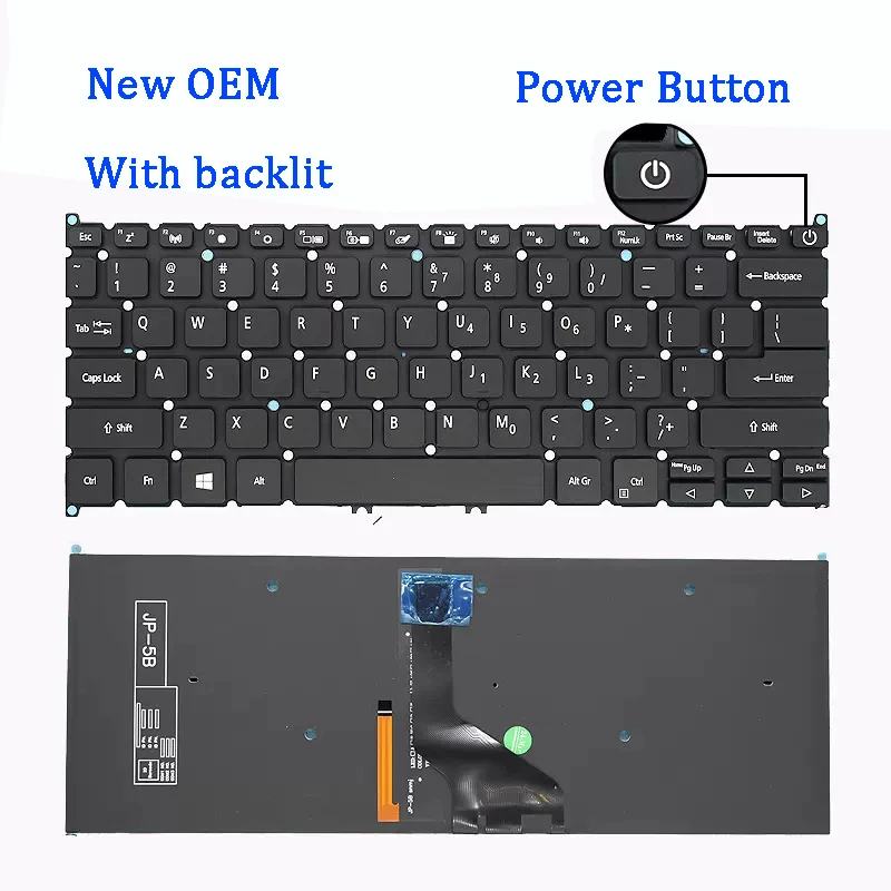 New ORIGINAL Laptop Keyboard For Acer TMX45-51 TMP414-51G P614 N20H4 N18P6 N19H3