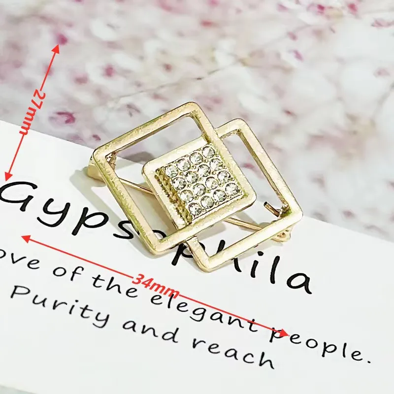 새로운 진주 기하학 브로치 핀 참 안전핀 브로치 스웨터 가디건 클립 체인 만능 고정 바늘 장식 쥬얼리