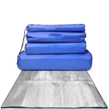 1pc outdoor portable tent mat double-sided moisture-proof mat, suitable for beach and dormitory use, aluminum foil picnic mat