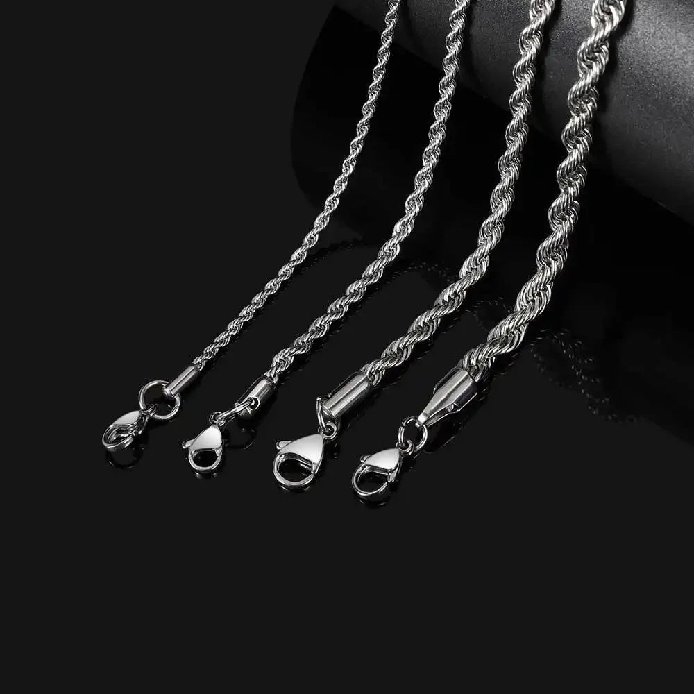 Gold-Tone Stainless Steel Twisted Rope Chain Bracelet - Fashionable, Waterproof, Never Fade Jewelry