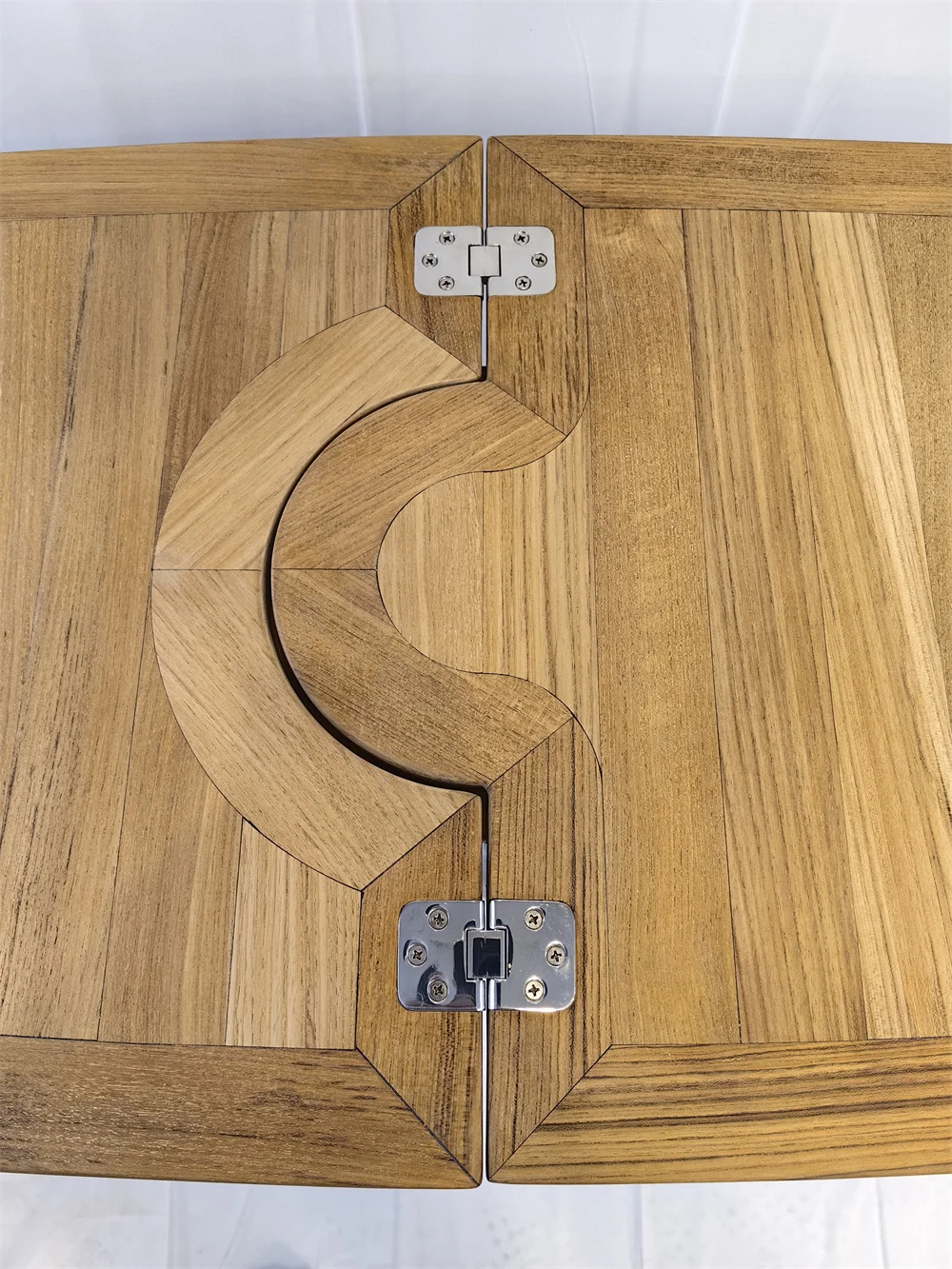 Plateau de Table pliant en teck, baril 300/610x940mm,11.8