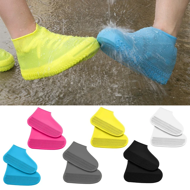 Couvre-chaussures imperméables en silicone, protège-chaussures unisexes,  bottes de pluie réutilisables pour les jours de pluie à l'intérieur et à  l'extérieur - AliExpress