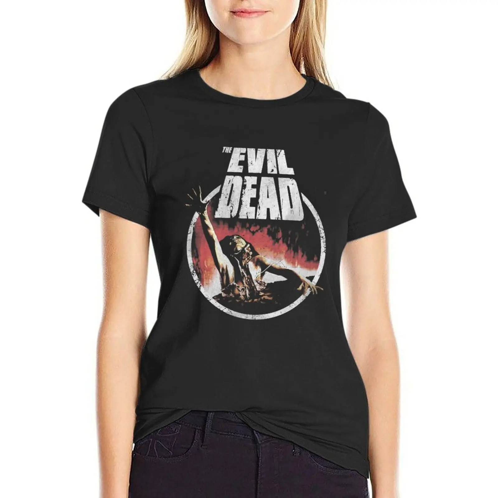 

Футболка The Evil Dead (1), простая Милая одежда, корейская мода, женская хлопковая футболка