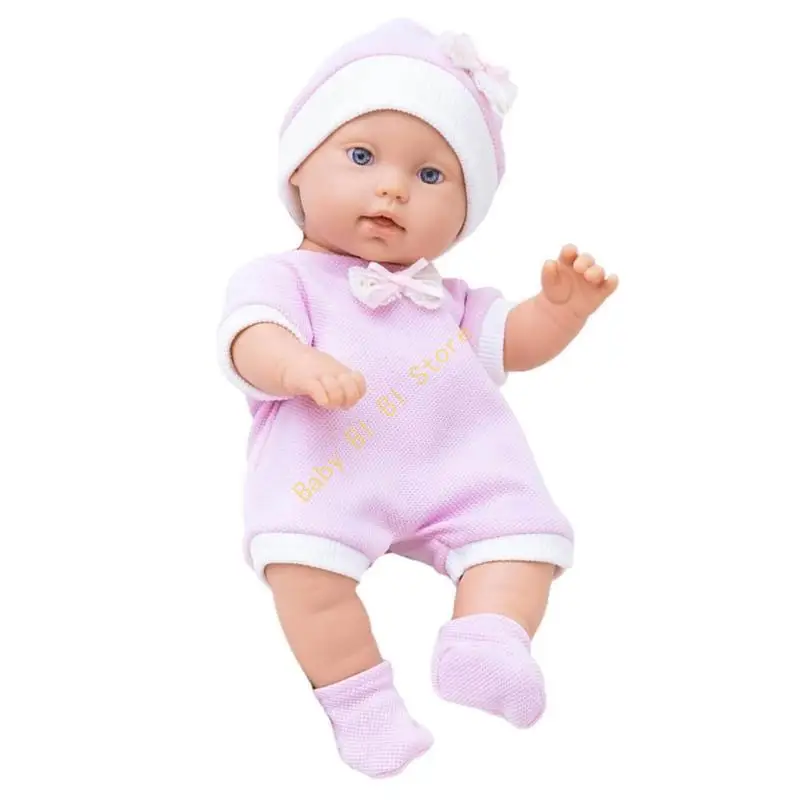 12 인치 Reborns 인형 세트 어린이를위한 점프 슈트 옷과 모자 양말 육아 게임 인형 놀이 척 11UC