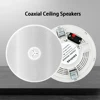2024 new type 8Ω Coxial Ceiling Speakers Passive Roof Speaker Stereo Sound Frameless Narrow Edge Shell Woofer Speaker 2
