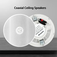 2024 new type 8Ω Coxial Ceiling Speakers Passive Roof Speaker Stereo Sound Frameless Narrow Edge Shell Woofer Speaker 2