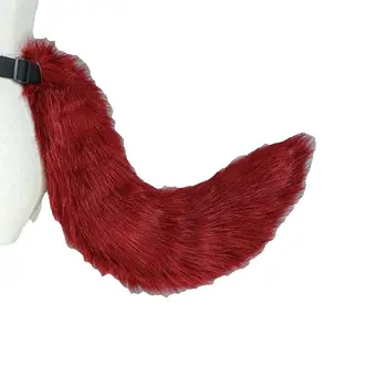 Coda di Animale in Peluche in 11 Colori, Coda di Gatto, Volpe, Cane, Accessori per Costume Cosplay Anime, Coda Pelosa con Cintura Regolabile per Comic-Con e Feste