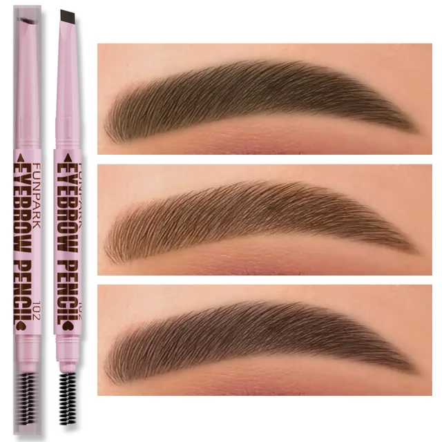 Crayon à sourcils 2 en 1, cosmétiques professionnels, maquillage pour femmes, 5 couleurs, brosse de tatouage de sourcils étanche, stylo à sourcils longue durée 1