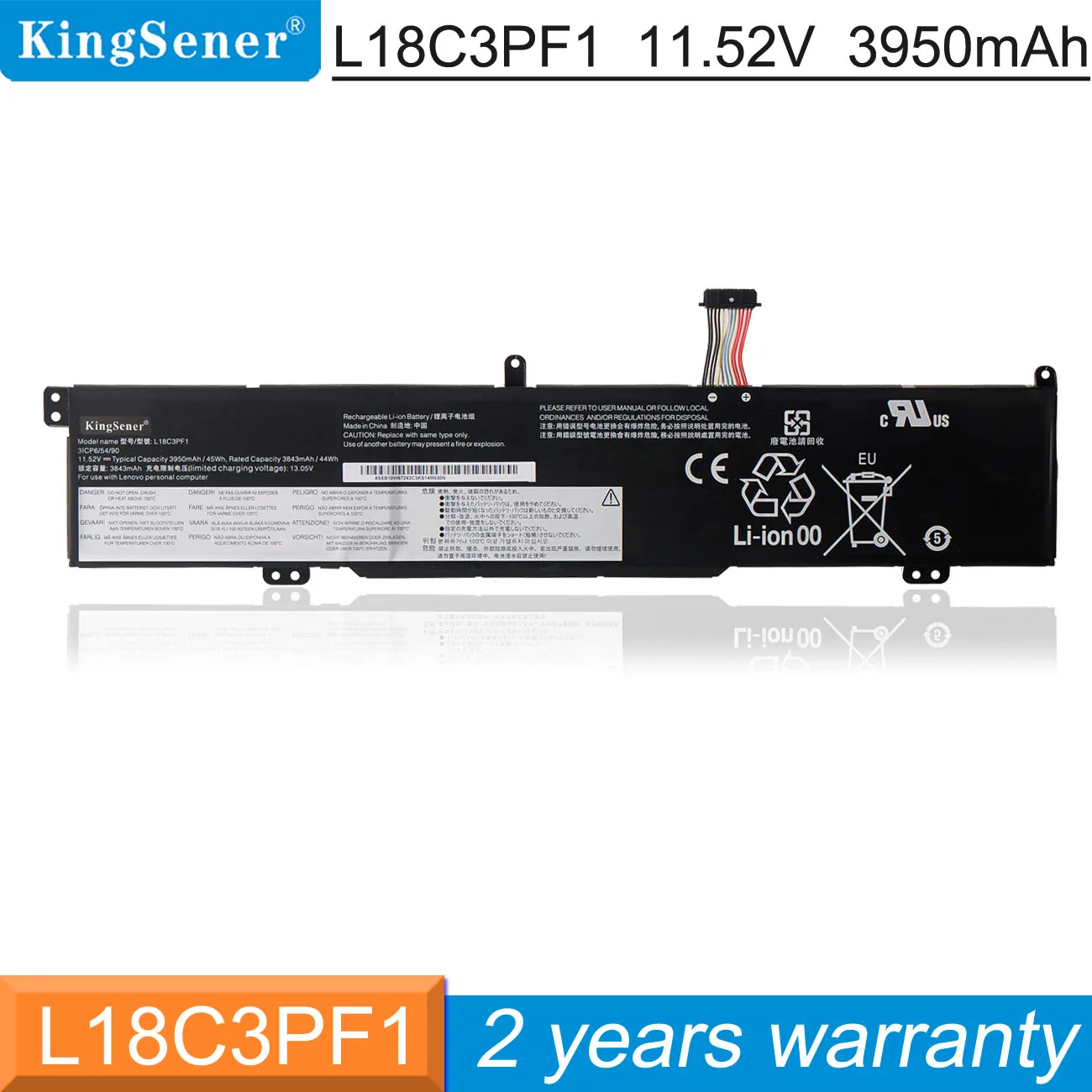 Bateria do Portátil de Kingsener L18c3pf1 L18m3pf1 para Lenovo Ideapad L34015irh L340-17irh Séries de Jogos 5b10t04975 11.52v 45wh