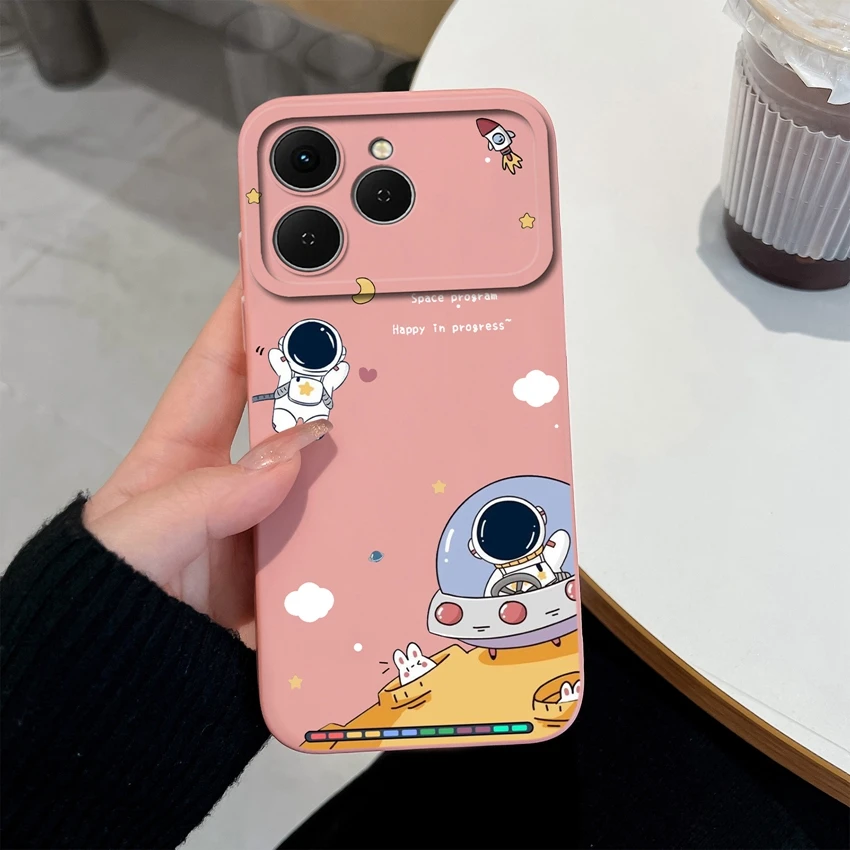 Lovely Panda Liquid Silicone Anti-Slip Phone Case with Camera Protection