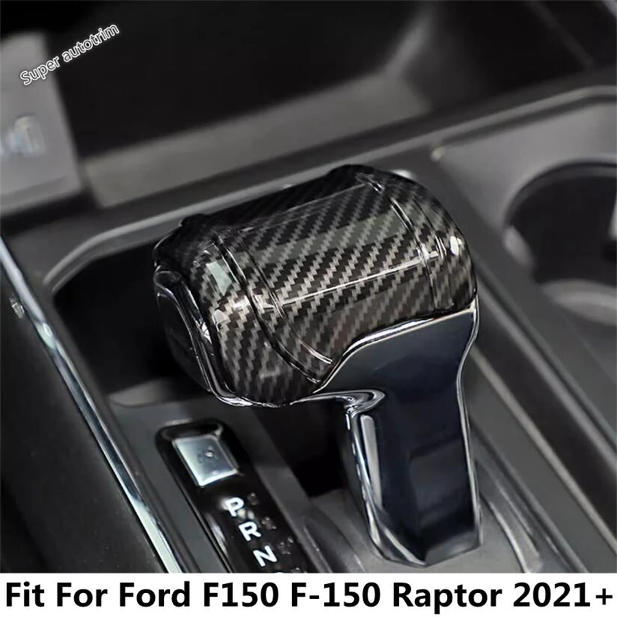 

Car Gear Shifter Shift Knob Head Handle Cover Trim For Ford F150 F-150 Raptor 2021 2022 2023 Carbon Fiber Accessories Interior