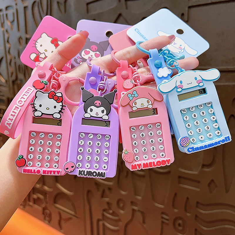 

Sanrio Key Chain Hello Kitty Kawaii Pendant Kuromi Cinnamoroll Car Pendant Calculator Decoration Key Chain Toys Cute Gift