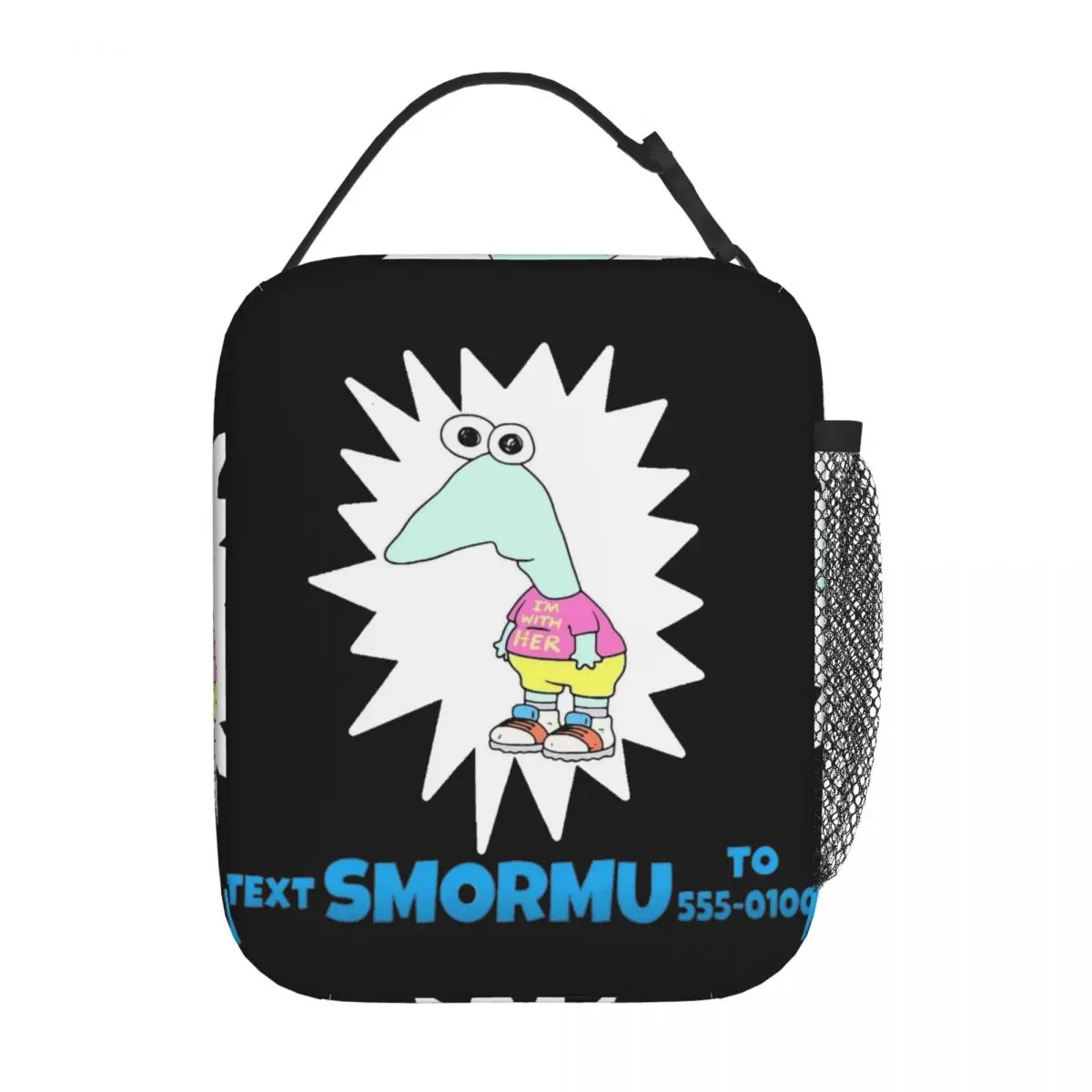 thumbnail image 1 of Bolsas de almuerzo con aislamiento de dibujos animados de amigos sonrientes divertidos para exteriores, bolsa de almacenamiento de alimentos Smormu, enfriador térmico portátil, loncheras, 1 of 4