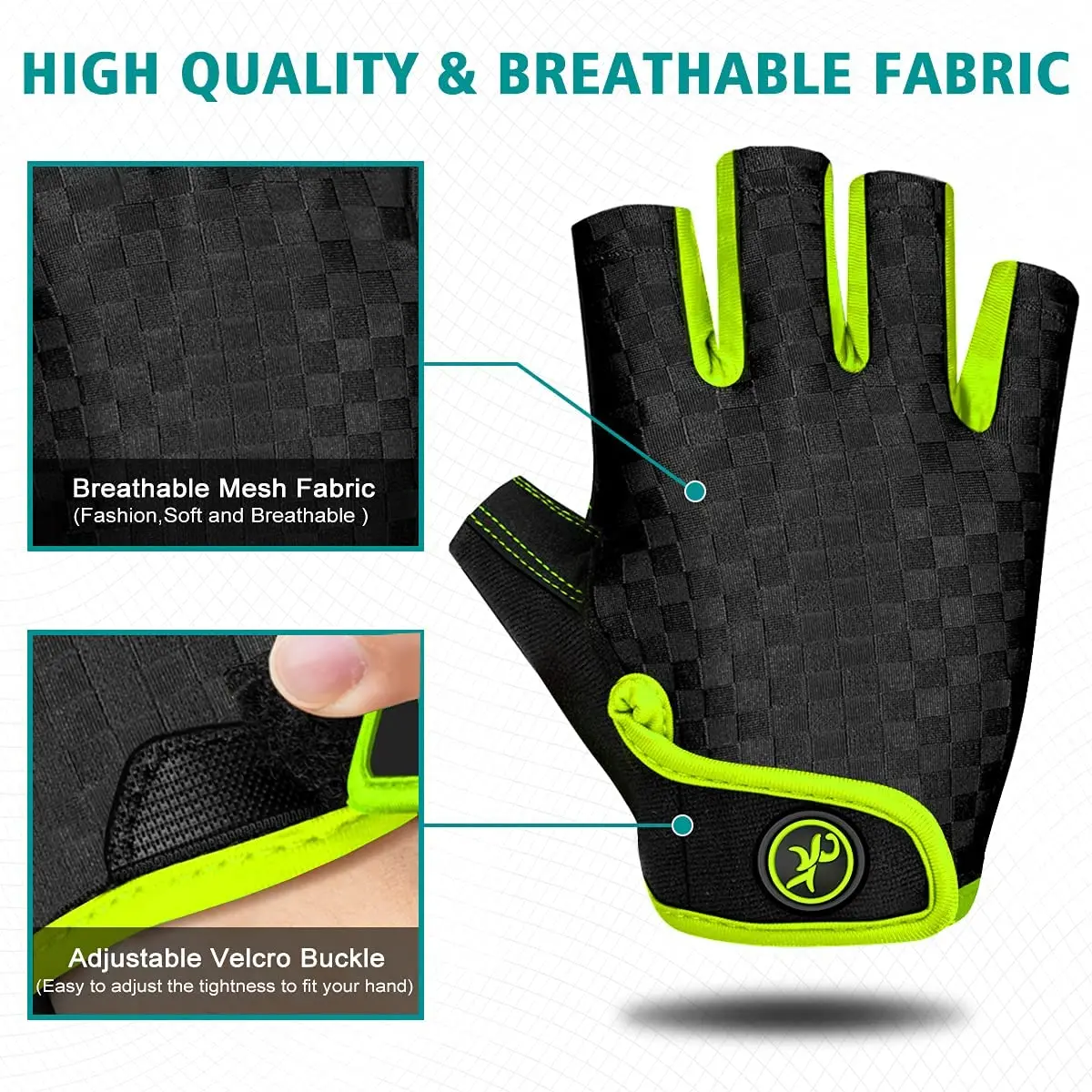 MOREOK Unisex Sports Gloves Fingerless Lycra MTB Road Bicycle Gloves 5MM Gel Pad Outdoor Anti-slip Bike Cycling Gloves Men Women 3