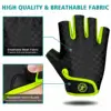 MOREOK Unisex Sports Gloves Fingerless Lycra MTB Road Bicycle Gloves 5MM Gel Pad Outdoor Anti-slip Bike Cycling Gloves Men Women 3