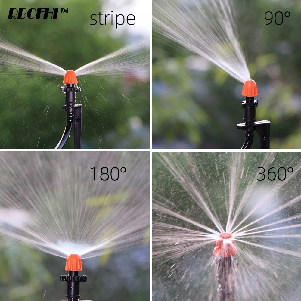 90&deg;/180&deg;/360&deg; Garden Irrigation Spraying Sprinkler Misting Nozzle 20pcs For 5mm Thread Barb Coupling Joint For Bonsai Lawn Yard garden sprinkler plants irrigation kits irrigation sprinklers garden irrigation nozzle drip irrigation sprinklers garden sprayer nozzles