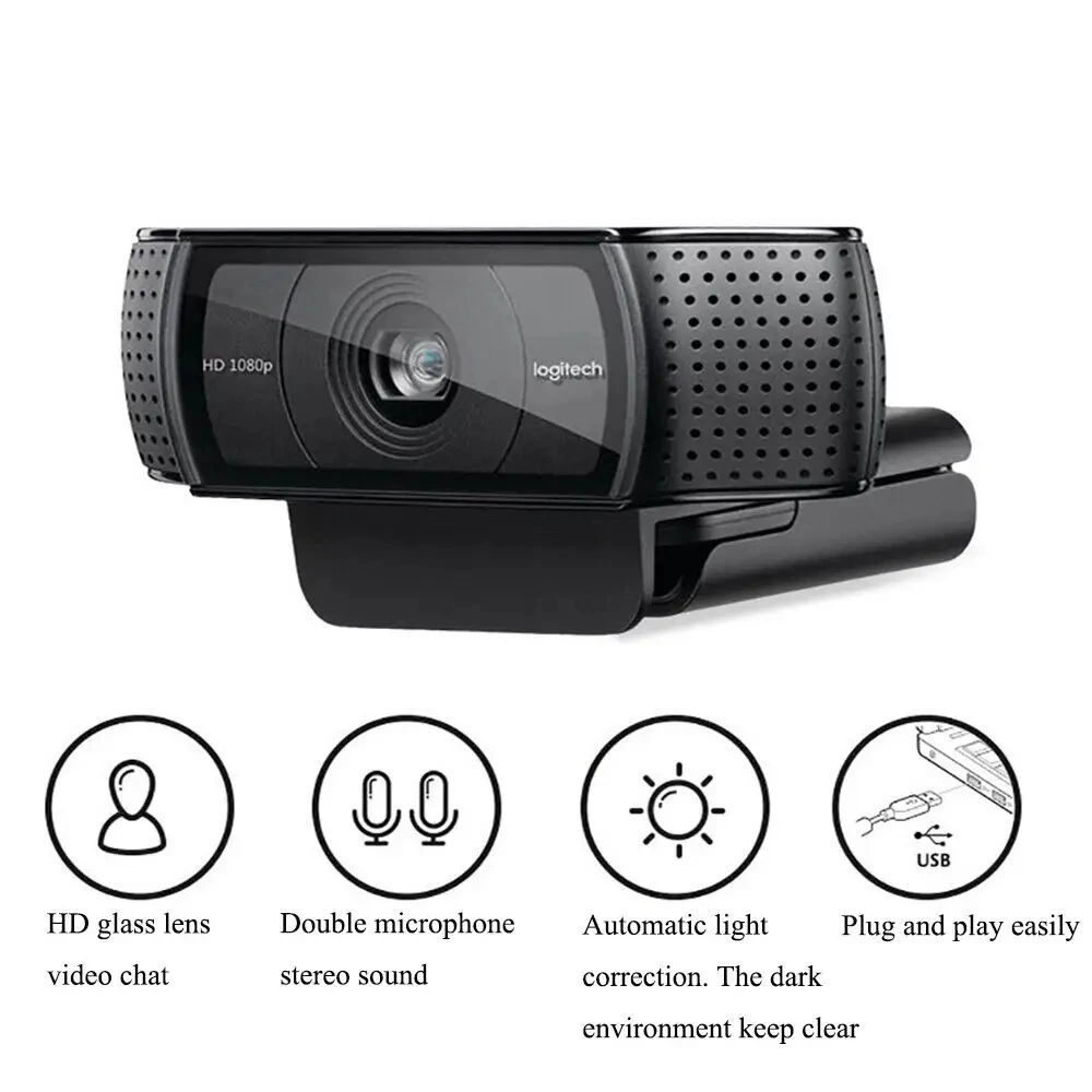 PC Webcam PC Web Camera Computer Camera Logitech-c920e HD webcam USB camera 1080p for video recording for web