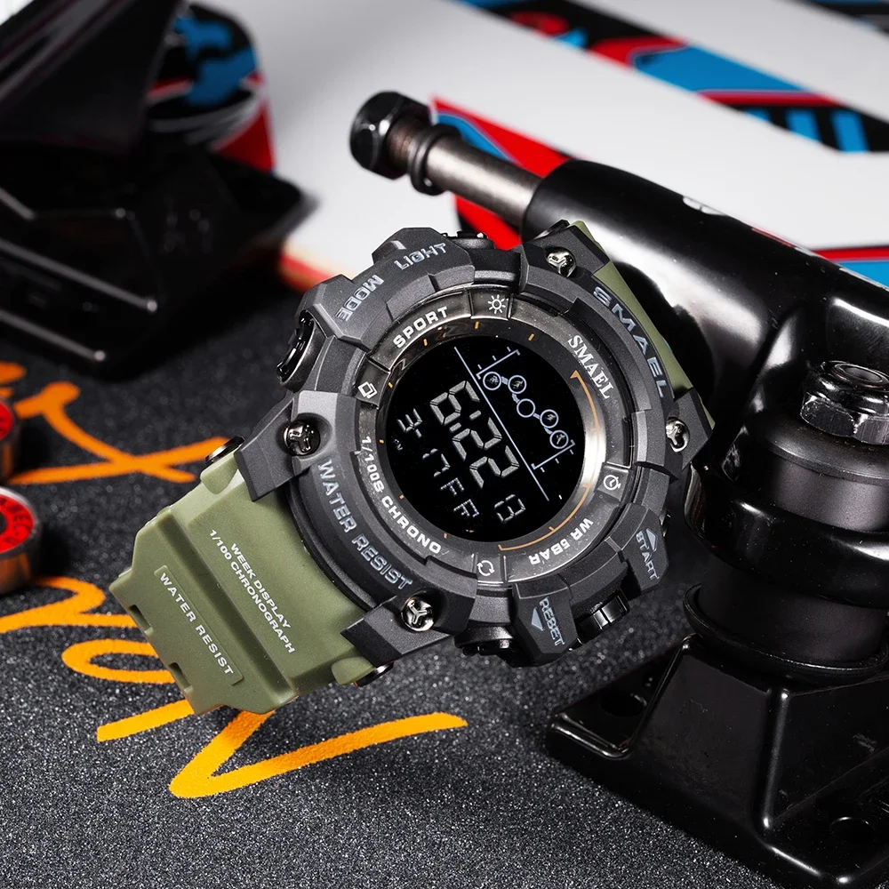 SMAEL 8082  multifunctional single display electronic watch electronic watch student sports large dial waterproof 2